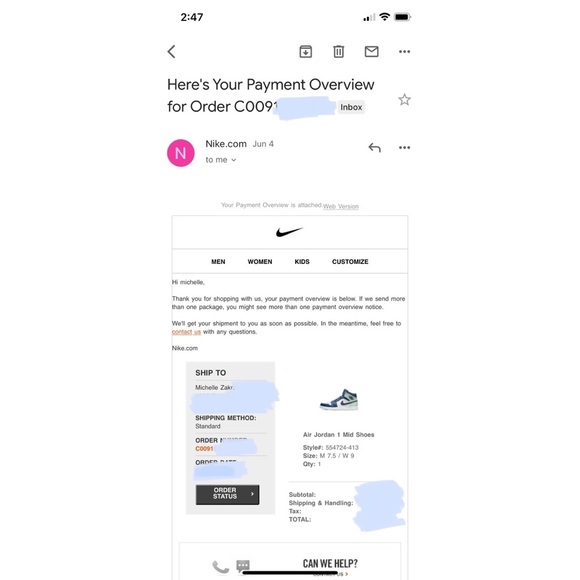 Nike Air Jordan 1 Mid Shoes Mystic Navy White Mint Foam PRICE FIRM - Picture 14 of 15